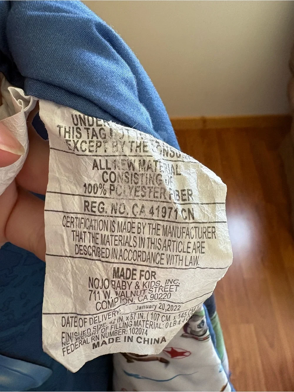 Disney Toy Story Blue Green Kids Blanket Featuring Buzz Lightyear & Friends